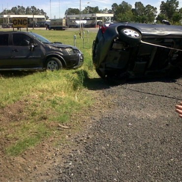 Vuelco en ruta 9