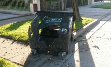 Dañaron cuatro contenedores en Villa Ramallo