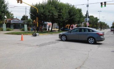 Ramallo: colisionaron una moto y un auto