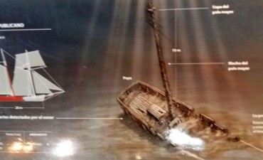 Hallaron un barco de la batalla de Obligado sumergido en el Paraná