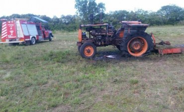 Incendio de tractor 