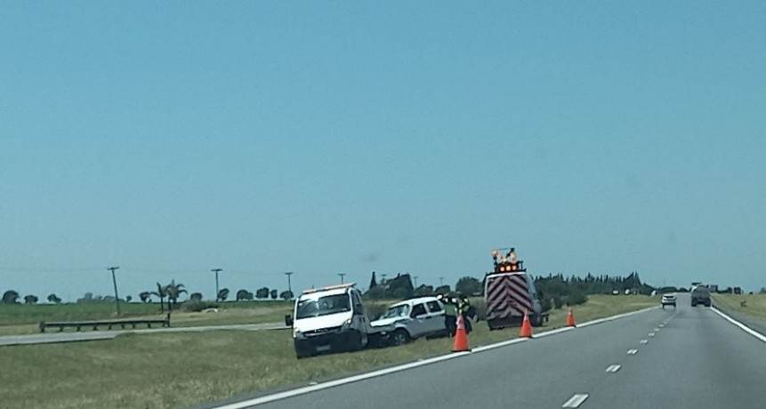 Despiste y vuelco en ruta 9