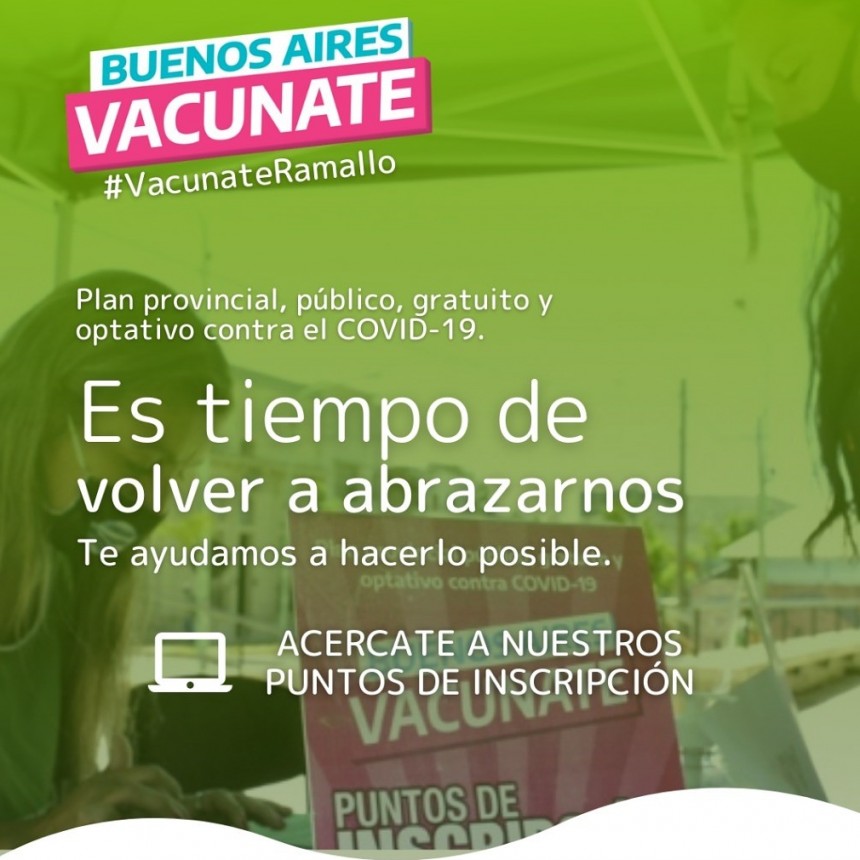 Puntos de inscripción para vacunarse contra el Coronavirus