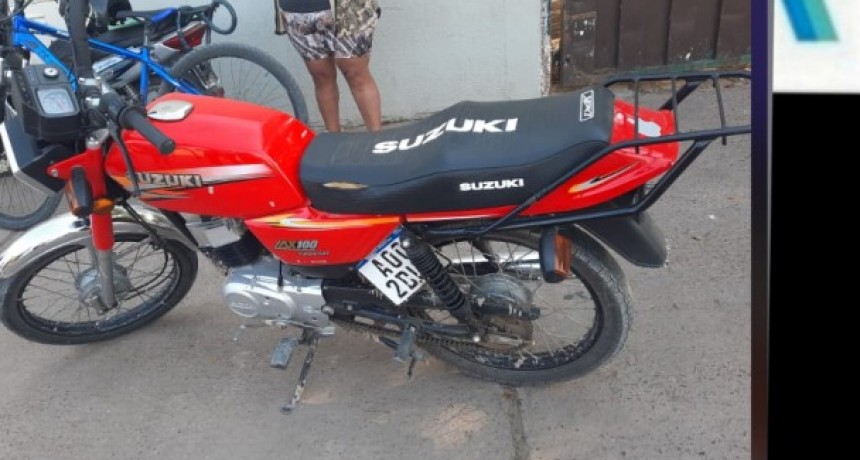 Se llevó la moto de un garaje y lo detuvieron mientras circulaba en la ciudad de Ramallo