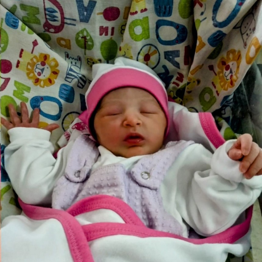 Paz es la primera bebe del 2023 en Ramallo, nació en el hospital “José María Gomendio”