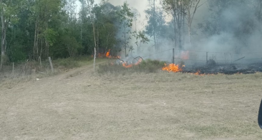 Intensa actividad de bomberos voluntarios: Como consecuencia de la sequía tuvieron que salir a controlar seis incendios