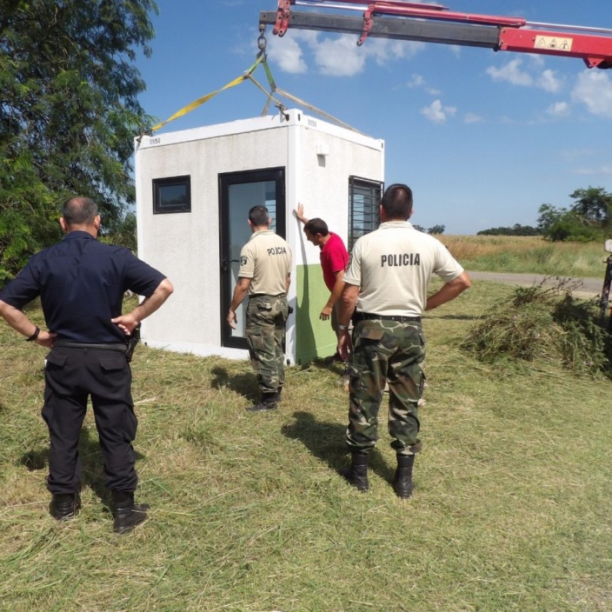 Instalan una base operativa de seguridad en la zona rural