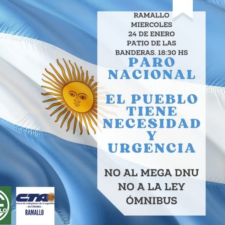 Paro general en Ramallo: ATE convocó a los trabajadores a la plaza 