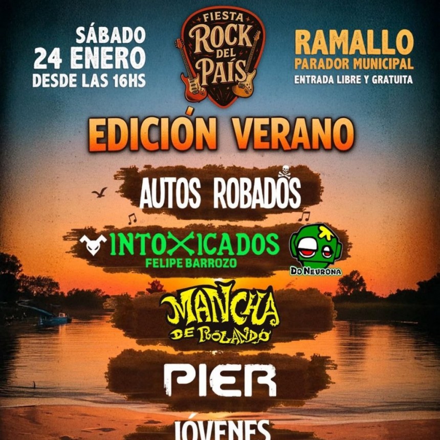 El rock vuelve a sonar en la costa: Ramallo vibra con la edición verano del Rock del País