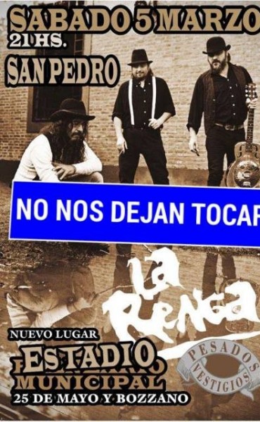 Suspendieron el show de La Renga en San Pedro
