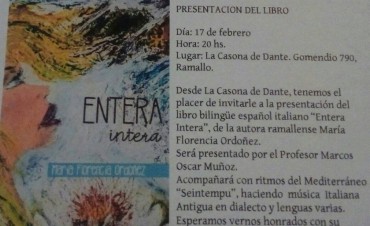 Florencia Ordoñez presenta su nuevo libro de poesías