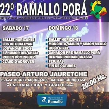 Se viene, se viene...el Ramallo Porá 2018
