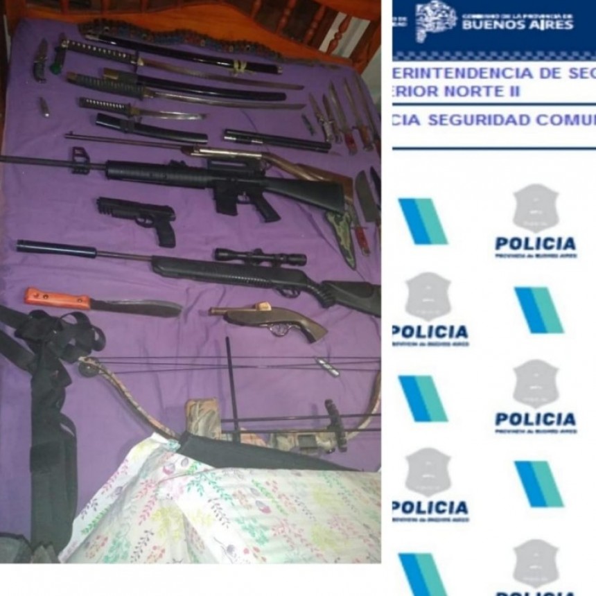 Fueron a la casa y se encontraron con un arsenal