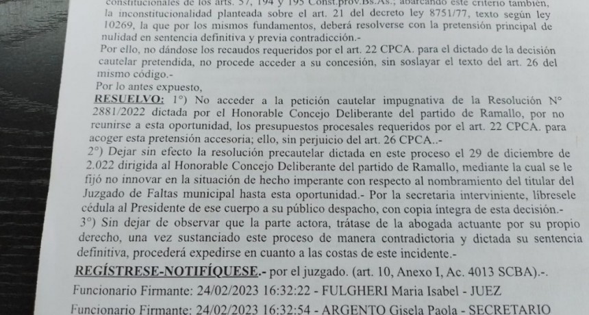 Sergio Costoya confirmó que, 