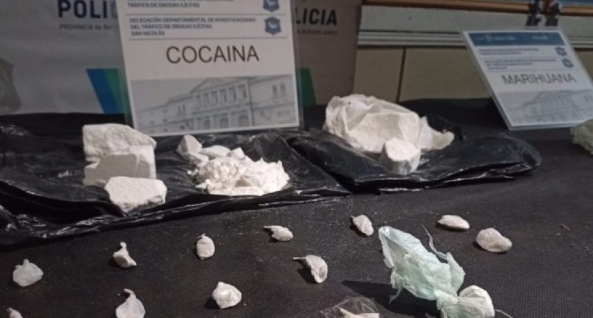 Incautan casi medio kilo de cocaína en tres allanamientos