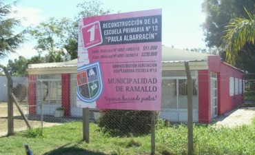 La lluvia postergó la reinauguración escuelita 13