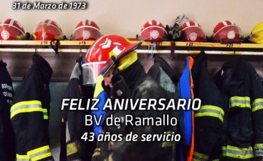 Bomberos Voluntarios Ramallo cumple 43 años de servicio