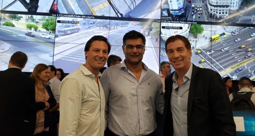 El Intendente Gustavo Perié Visitó junto al Secretario de Seguridad el Centro de Monitoreo Urbano de la Ciudad de Buenos Aires.