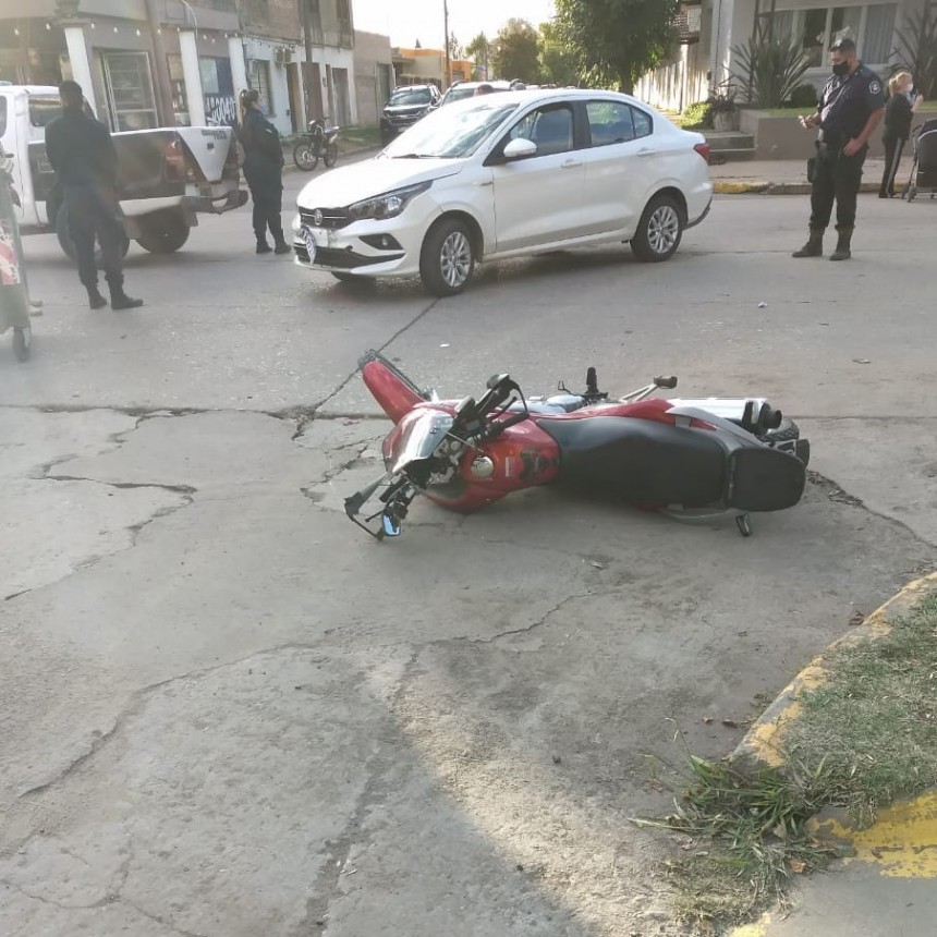Accidente en el centro de Villa Ramallo