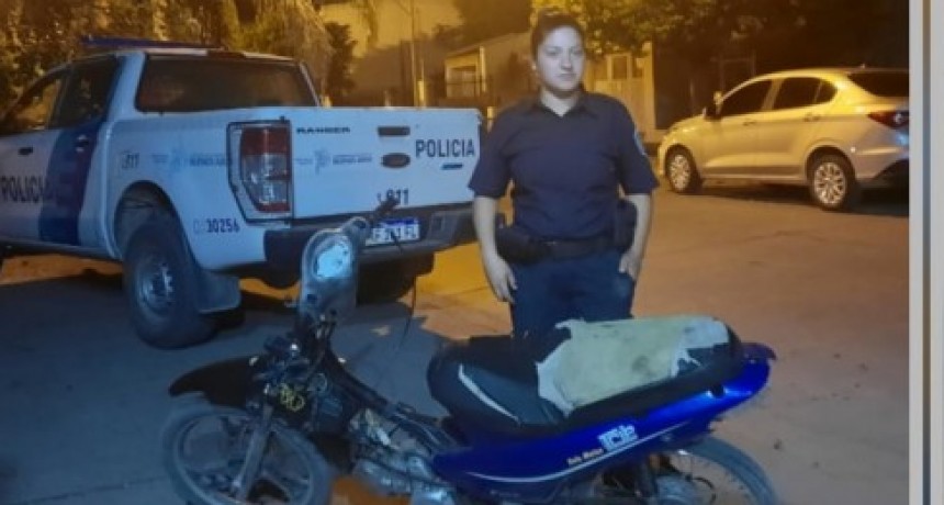 Se habían robado una moto en Ramallo pueblo y un menor circulaba por Villa Ramallo, fue aprehendido por la policía