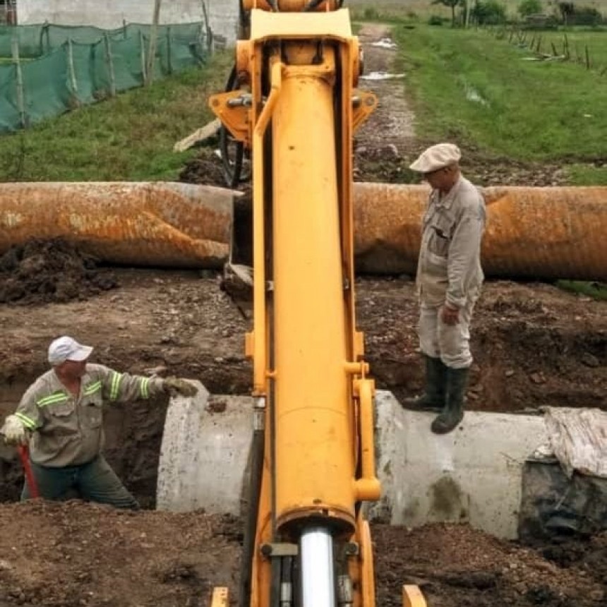 Villa General Savio: Trabajos de rectificación y limpieza tras la tormenta