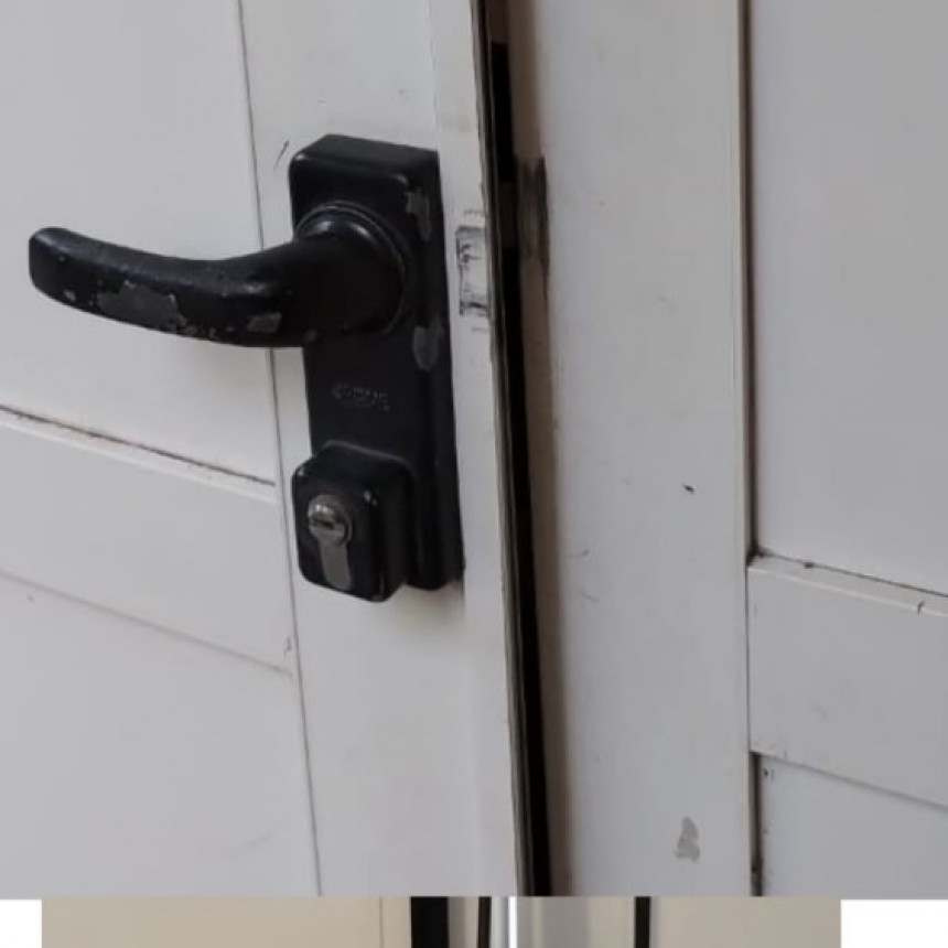 Escuela Secundaria N°1: vándalos rompen una puerta e ingresan a la propiedad escolar