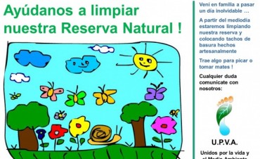 Invitación a la comunidad: “Ayúdanos a limpiar nuestra Reserva Natural” 