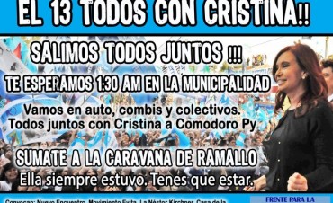 El FpV Ramallo se moviliza en defensa de CFK