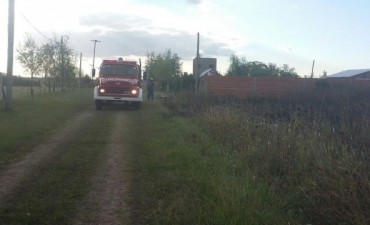 Bomberos sofocaron un incendio en Villa General Savio