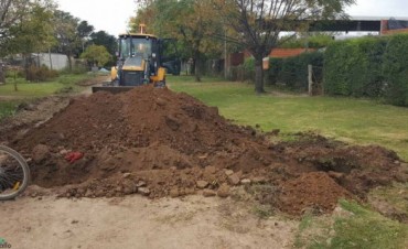 Obras de Cloacas en Barrio Laguna Paiva en la ciudad de Ramallo