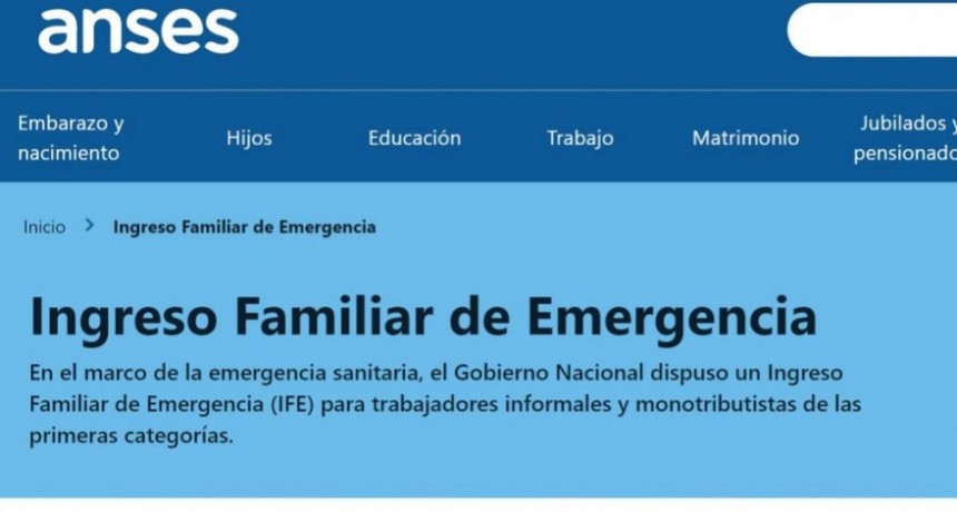 HOY PODRÁN ELEGIR EL MEDIO DE PAGO LOS BENEFICIARIOS DEL IFE QUE AÚN NO LO HAYAN SELECCIONADO Y SUS DNI TERMINEN EN 8 y 9