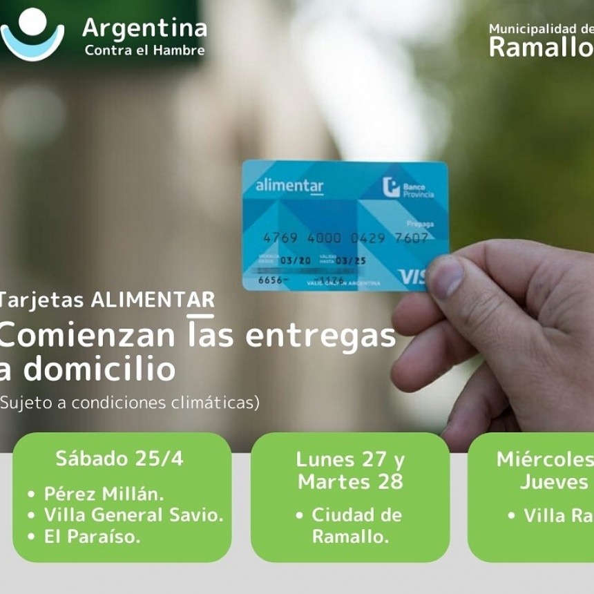 Desde hoy se entregan las tarjetas AlimentAR