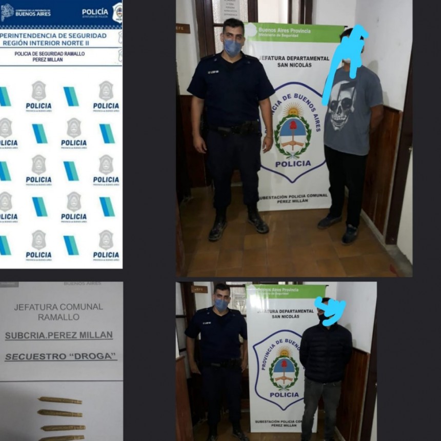 Pérez Millán: notificados por no cumplir con el distanciamiento social y por tenencia de marihuana