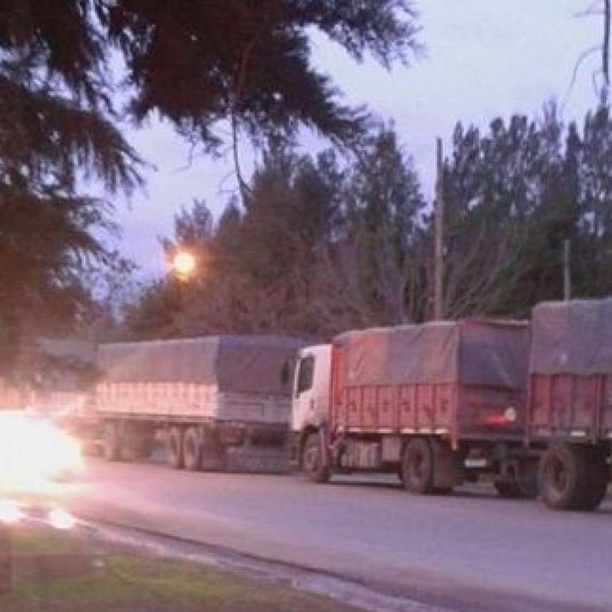 El paro de camioneros en Ramallo