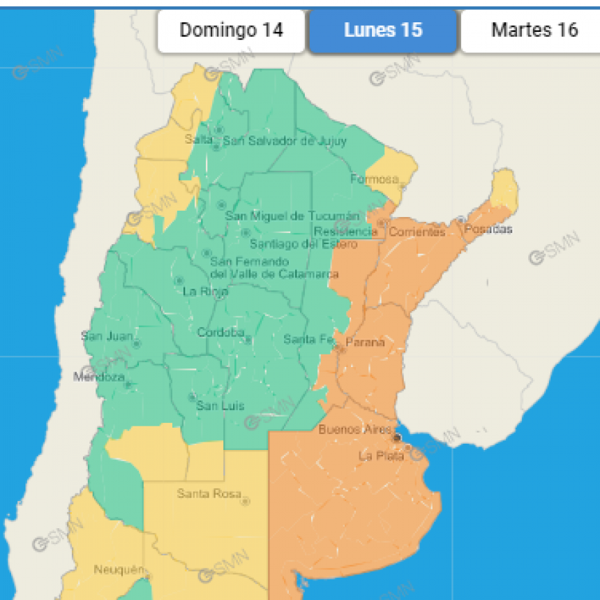 Alerta meteorológica en la región: anuncian intensas lluvias para este lunes 