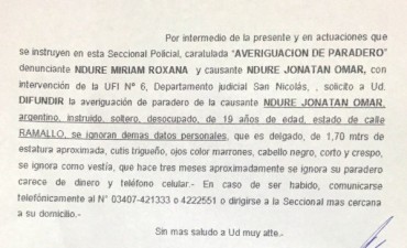 Averiguación de paradero