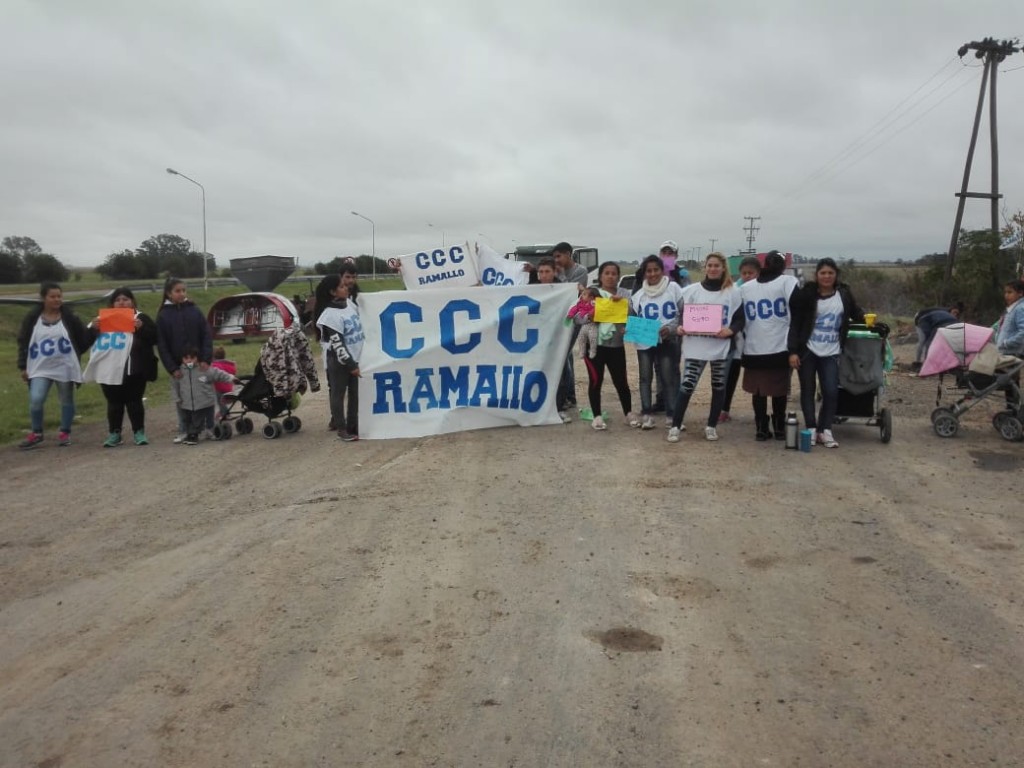 Protesta de la CCC en el acceso Maiztegui