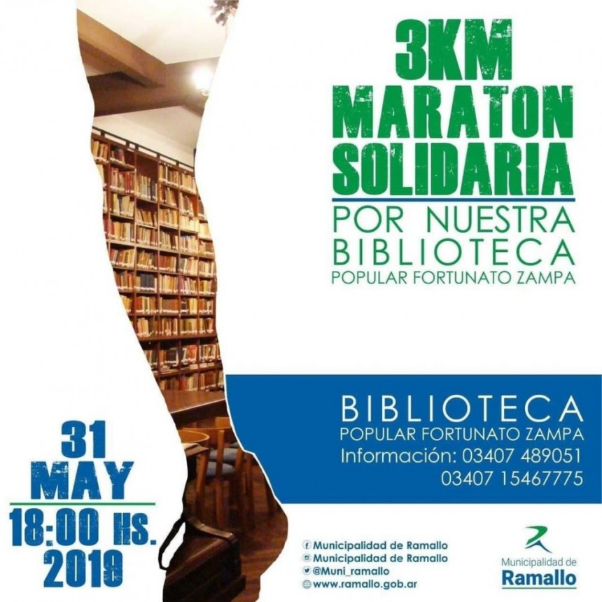 Maratón por la Biblioteca Popular “Fortunato Zampa”