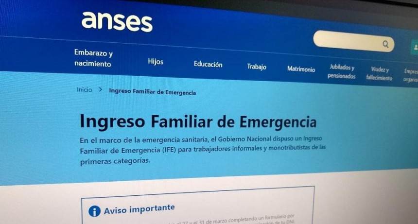 IFE: el gobierno nacional envía a Ramallo 35 millones de pesos 