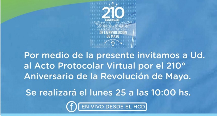 Acto virtual del 25 de Mayo