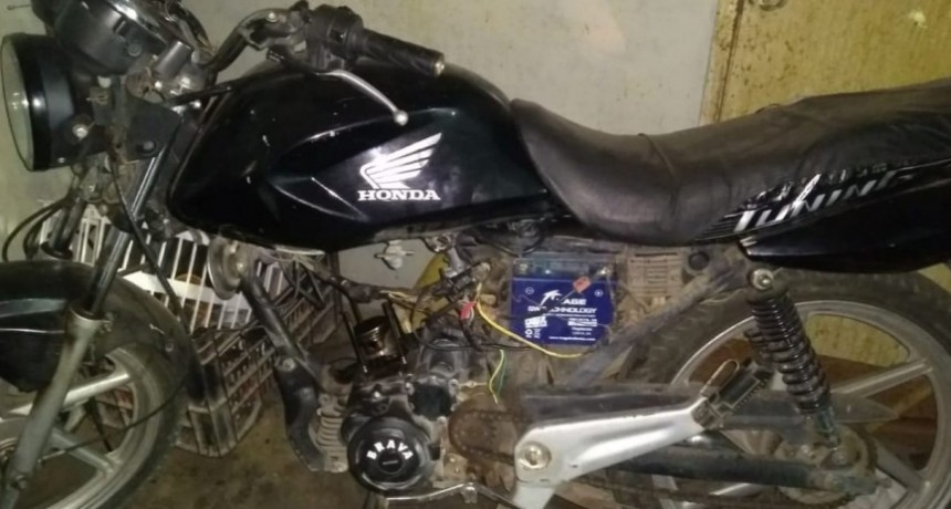 Pérez Millán: recuperaron motos robadas