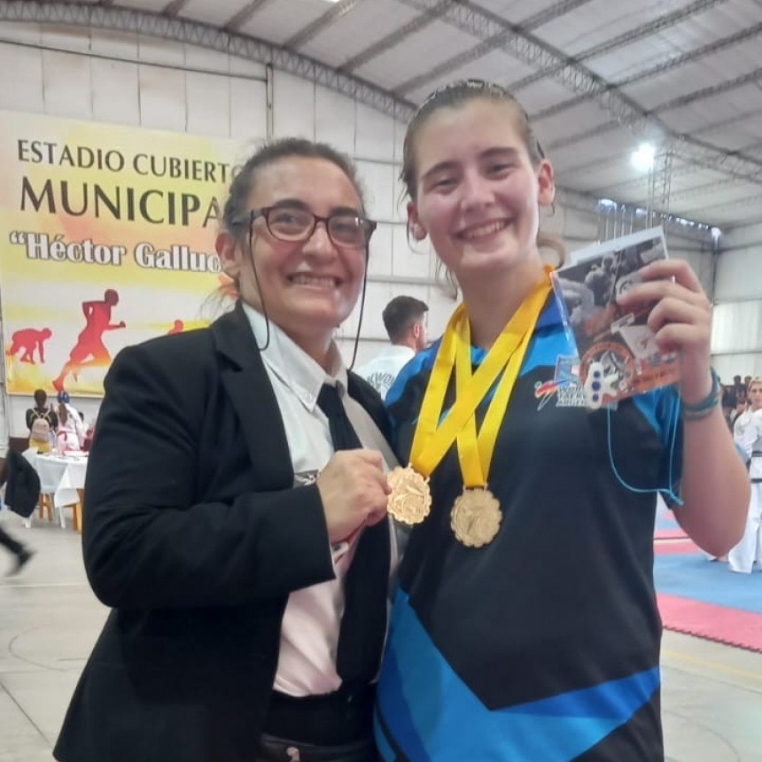 Taekwondo: Constanza Gilliar obtuvo dos medallas de oro en un torneo internacional