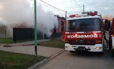 Incendio en la ciudad de Ramallo