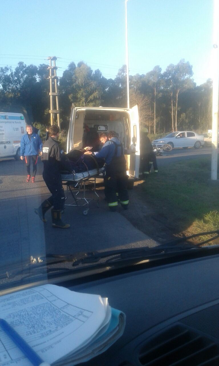 Choque de motos en el camino de la costa