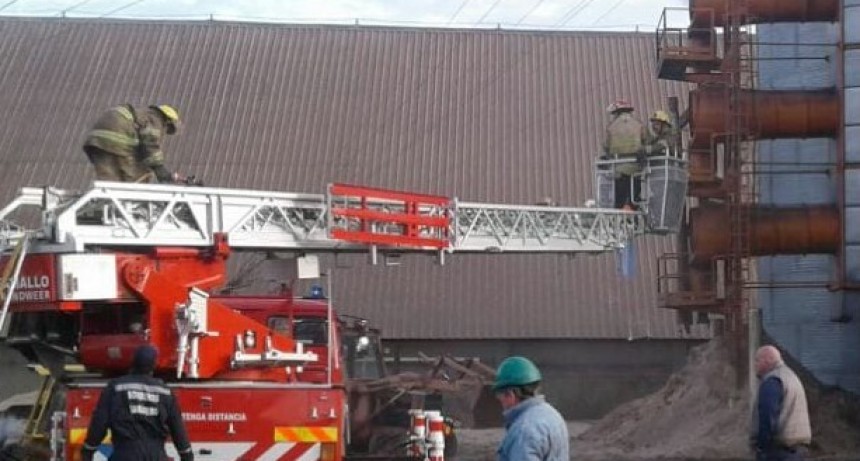 Incendio en una secadora de granos