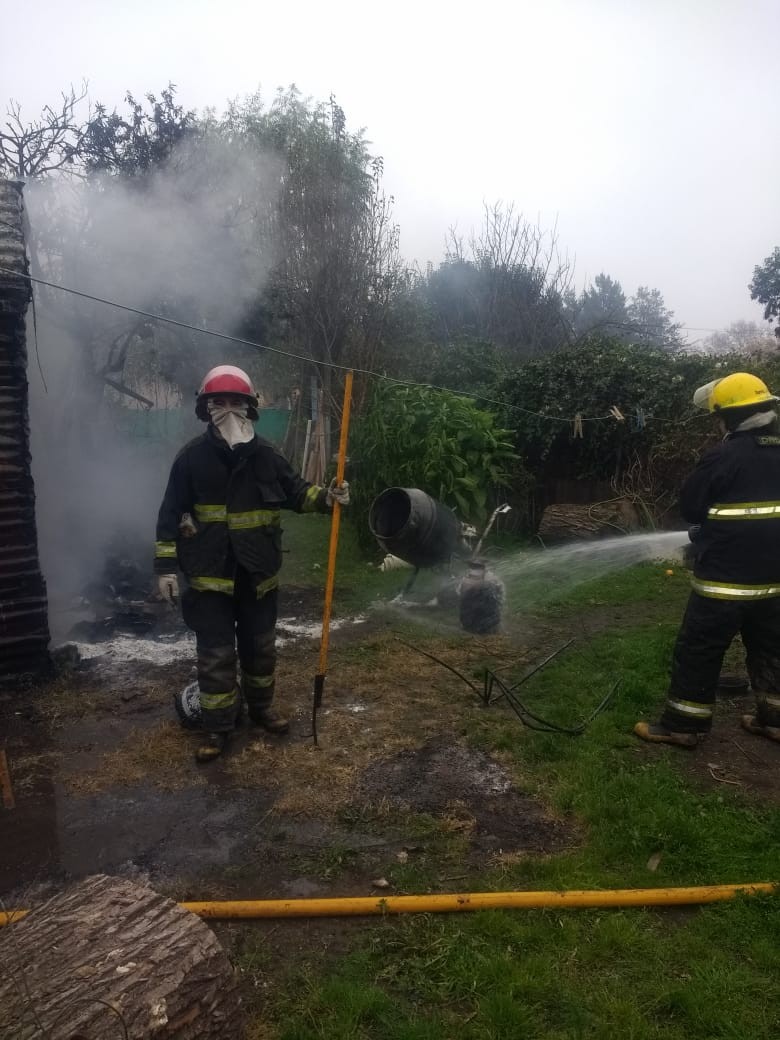 Incendio en un galpón