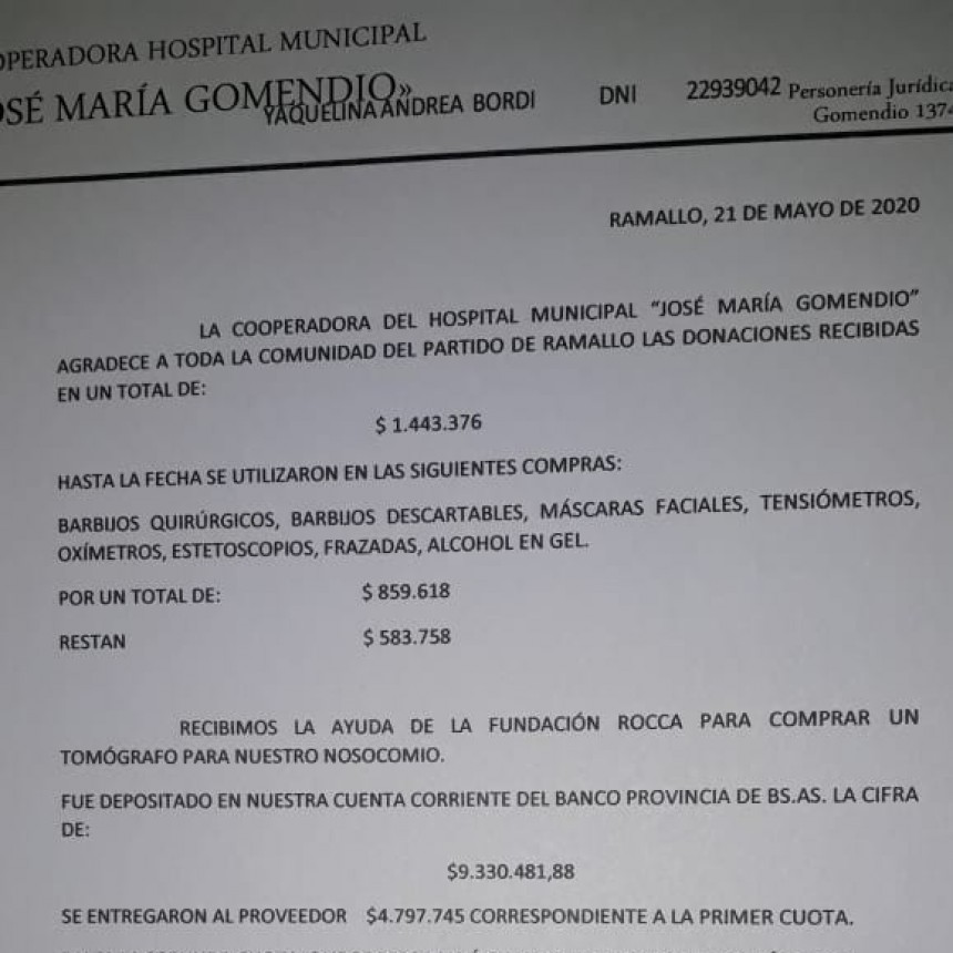 La cooperadora del hospital 