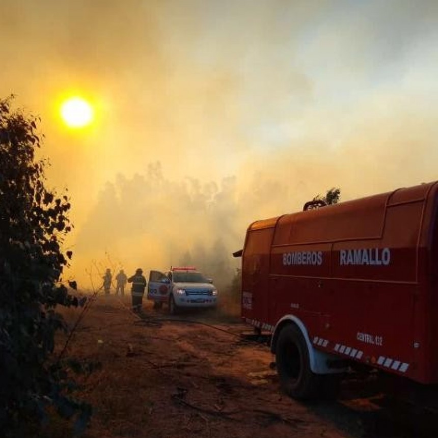 Intensa labor de bomberos voluntarios 