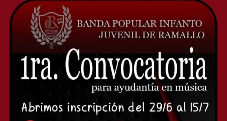 LA BANDA CONVOCA A INSTRUCTORES DE MÚSICA