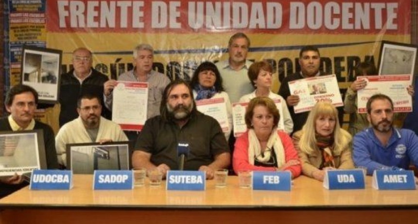 El Frente de Unidad Docente Bonaerense pidió que se convoque a la mesa Técnica Salarial